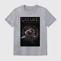 Футболка хлопковая мужская Quake champions Anarki, цвет: меланж