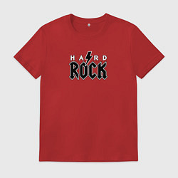 Футболка хлопковая мужская Hard rock in black white, цвет: красный