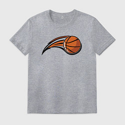 Футболка хлопковая мужская Basketball shot, цвет: меланж