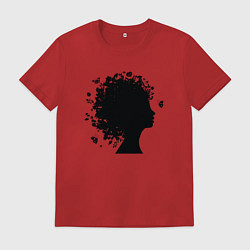 Футболка хлопковая мужская Весенняя красавица, цвет: красный