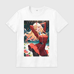Футболка хлопковая мужская Марин Китагава косплей 002 Darling in the Franxx, цвет: белый