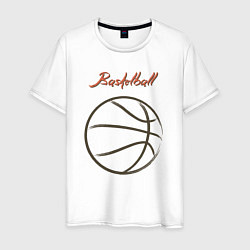 Футболка хлопковая мужская Basketball vibe, цвет: белый