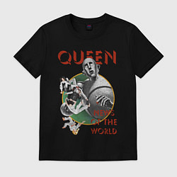 Футболка хлопковая мужская Queen News of the World, цвет: черный