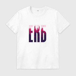Футболка хлопковая мужская Екб красный, цвет: белый