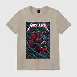 Футболка хлопковая мужская Metallica The Unforgiven II, цвет: миндальный