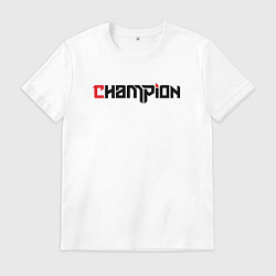 Футболка хлопковая мужская Champion, цвет: белый