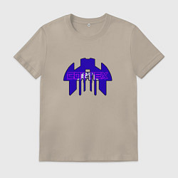 Футболка хлопковая мужская Cortex фиолетовый aneurism iv, цвет: миндальный