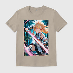 Футболка хлопковая мужская Марин Китагава косплей Асуны Юки, цвет: миндальный