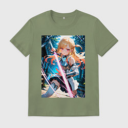 Футболка хлопковая мужская Марин Китагава косплей Асуны Юки, цвет: авокадо