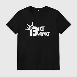 Футболка хлопковая мужская Big bang эмблема, цвет: черный
