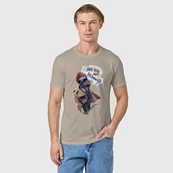 Футболка хлопковая мужская Ты моя мамочка - Доктор Кто: Are you my mommy, цвет: миндальный — фото 2