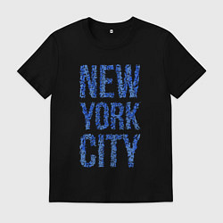 Футболка хлопковая мужская Blue New York City, цвет: черный