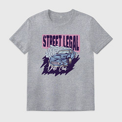 Футболка хлопковая мужская Street legal, цвет: меланж