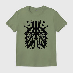 Футболка хлопковая мужская Легкие любви с шипами, цвет: авокадо