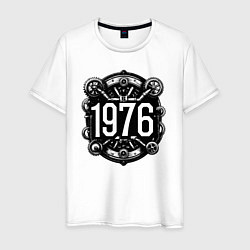 Футболка хлопковая мужская Механический год 1976, цвет: белый