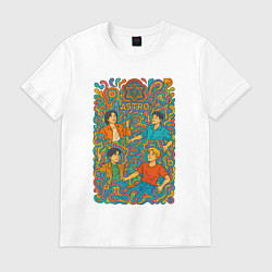 Футболка хлопковая мужская Astro психоделика, цвет: белый