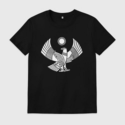 Футболка хлопковая мужская Дагестанский герб, цвет: черный