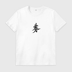 Футболка хлопковая мужская Миямото Мусаси, цвет: белый