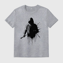 Футболка хлопковая мужская Художник граффити, цвет: меланж