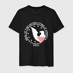 Футболка хлопковая мужская UCA, цвет: черный
