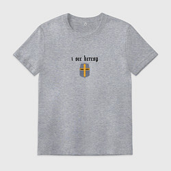 Футболка хлопковая мужская Incvisition knight, цвет: меланж