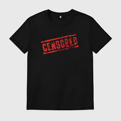 Футболка хлопковая мужская Censored, цвет: черный