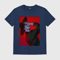 Футболка хлопковая мужская Джину, Saja Boys, цвет: тёмно-синий