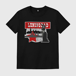 Футболка хлопковая мужская Leningrad, цвет: черный