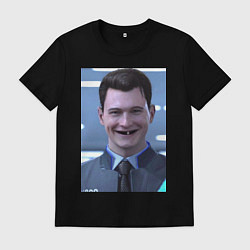 Футболка хлопковая мужская Коннор мем, цвет: черный