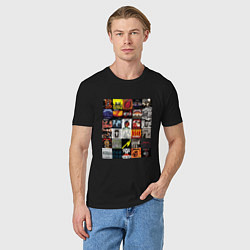 Футболка хлопковая мужская Metallica - обложки, цвет: черный — фото 2