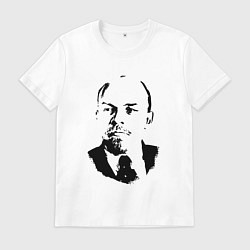 Футболка хлопковая мужская Lenin USSR, цвет: белый