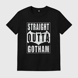 Футболка хлопковая мужская Прямиком из Готэма, цвет: черный