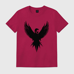 Футболка хлопковая мужская Крылатый Чак Норрис, цвет: маджента
