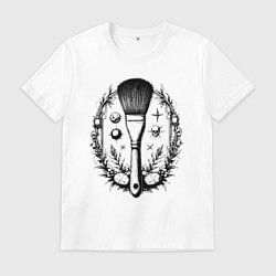 Футболка хлопковая мужская Космическая кисть, цвет: белый