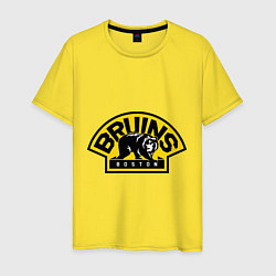 Футболка хлопковая мужская HC Boston Bruins Label, цвет: желтый