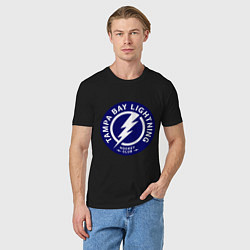 Футболка хлопковая мужская HC Tampa Bay Lightning, цвет: черный — фото 2