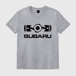 Футболка хлопковая мужская Subaru, цвет: меланж
