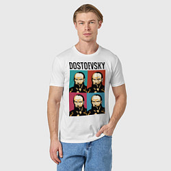 Футболка хлопковая мужская Dostoevsky, цвет: белый — фото 2