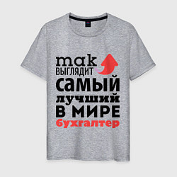 Футболка хлопковая мужская Так выглядит бухгалтер, цвет: меланж