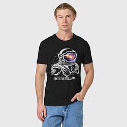 Футболка хлопковая мужская Interstellar Spaceman, цвет: черный — фото 2