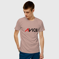 Футболка хлопковая мужская Avicii, цвет: пыльно-розовый — фото 2