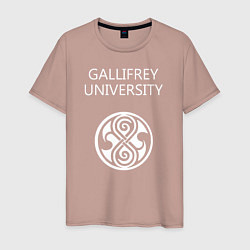 Футболка хлопковая мужская Galligrey University, цвет: пыльно-розовый