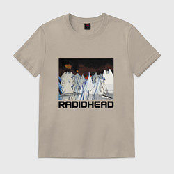 Футболка хлопковая мужская Radiohead Winter, цвет: миндальный