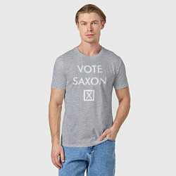 Футболка хлопковая мужская Vote Saxon, цвет: меланж — фото 2