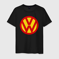 Футболка хлопковая мужская Super Volkswagen, цвет: черный