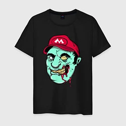 Футболка хлопковая мужская Mario zombie, цвет: черный