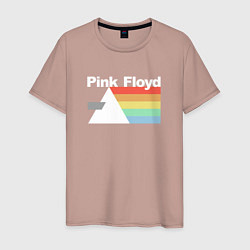 Футболка хлопковая мужская Pink Floyd, цвет: пыльно-розовый