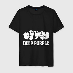 Футболка хлопковая мужская Deep Purple, цвет: черный