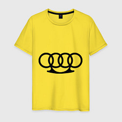 Футболка хлопковая мужская Audi кастет, цвет: желтый