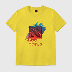 Футболка хлопковая мужская Dota 2 Shadows, цвет: желтый